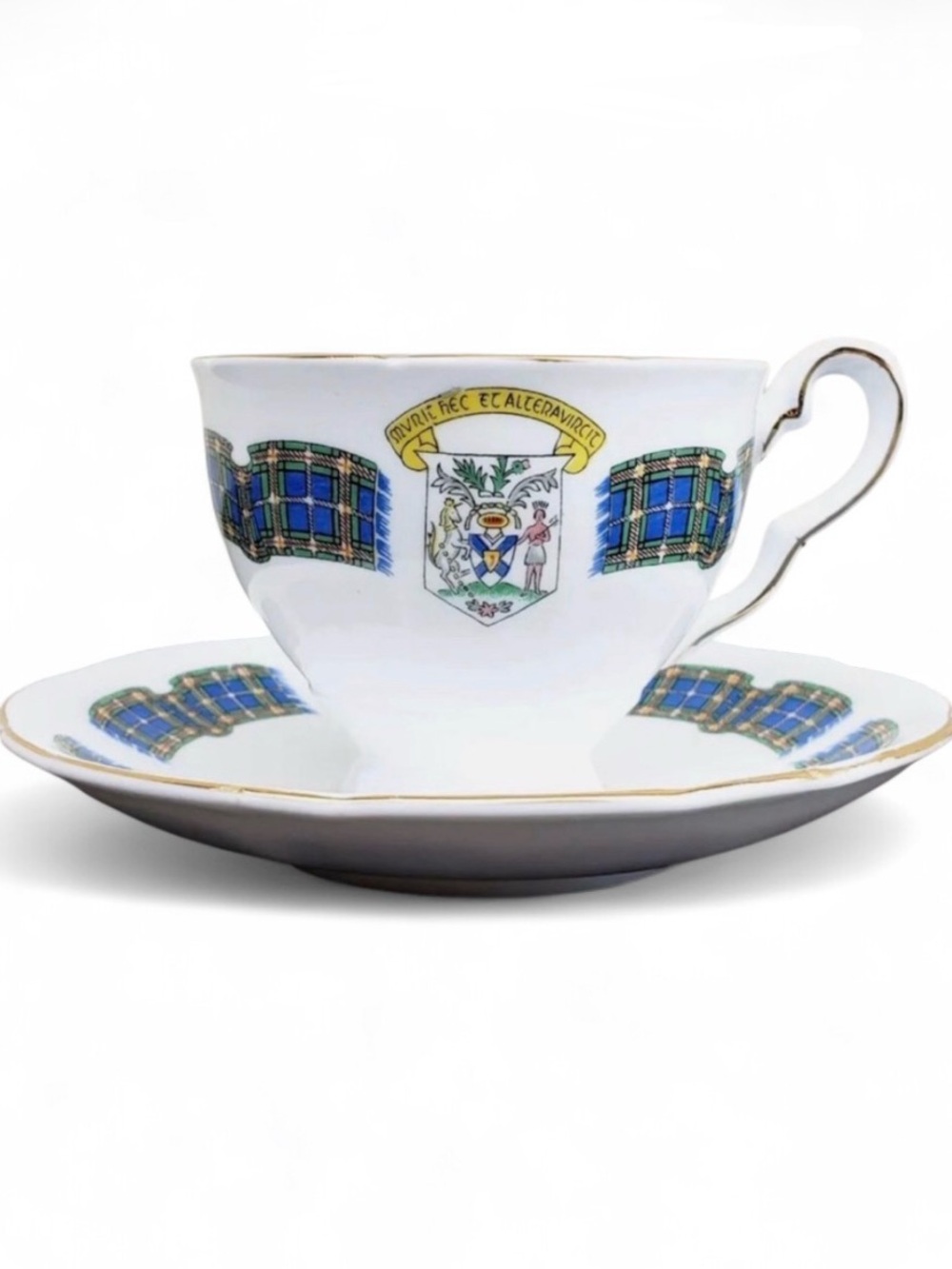 Vintage Royal Stafford Nova Scotia Tartan Teacup Set